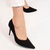 Scarpin Zatta Bico Fino Salto Alto  Anita Nobuck  Preto