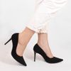 Scarpin Zatta Bico Fino Salto Alto  Anita Nobuck  Preto