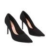 Scarpin Zatta Bico Fino Salto Alto  Anita Nobuck  Preto