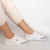 Tênis Zatta Casual Cadarço Elástico Rosana off White