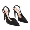 Scarpin Zatta Slingback Salto Alto Donna Preto