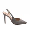 Scarpin Zatta Slingback Salto Alto Donna Cinza