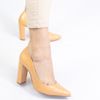 Scarpin Zatta Salto Grosso Jaine Croco Mel
