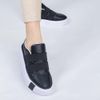 Tênis Zatta Casual  com Elásticos e Solado Alto Luciana Preto