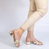Tamanco Zatta Casual Salto Bloco Thaís Dourado