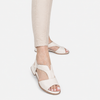 Sandália Zatta Couro Salto Bloco Baixo Luzia Off White
