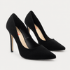 Scarpin Salto Alto Bico Fino Suzy Nobuck Preto
