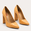 Scarpin Zatta Salto Grosso Jaine Croco Mel