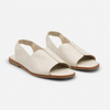 Sandália Zatta em Couro Flat Letícia Off White