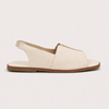 Sandália Zatta em Couro Flat Letícia Off White