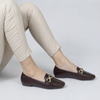 Mocassim Zatta Detalhe de Fivela Magda Café