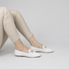 Mocassim Zatta Detalhe de Fivela Magda Off White