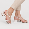  Sandália Zatta de Tiras com Detalhe Metálico Simone Off White