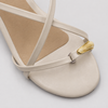  Sandália Zatta de Tiras com Detalhe Metálico Simone Off White