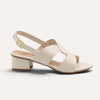 Sandália Zatta Casual  Salto Bloco Cindy Off White