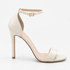 Sandália Zatta Salto Fino Maya Croco Off White