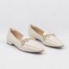 Mocassim Zatta Laço Márcia Off White