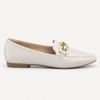 Mocassim Zatta Detalhe de Fivela Magda Off White