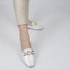 Mocassim Zatta Detalhe de Fivela Magda Off White