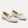 Mocassim Zatta Detalhe de Fivela Magda Off White