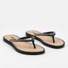 Chinelo Zatta de Dedo Nó Strass Polly  Preto