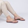 Chinelo Zatta de Dedo Nó Strass Polly Marrom