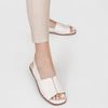 Sandália Zatta em Couro Flat Letícia Off White