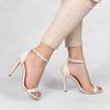 Sandália Zatta Salto Fino Maya Croco Off White