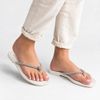 Rasteira Zatta  Nó Brilho Thayna Off White