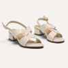 Sandália Zatta Casual  Salto Bloco Cindy Off White