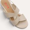 Sandália Zatta Casual  Salto Bloco Cindy Off White