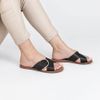Rasteira Zatta Fivela Lateral  Amanda Preto