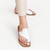 Rasteira Zatta Assimétrica Alícia Off White