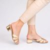 Tamanco Zatta Casual Salto Bloco Thaís Dourado