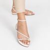 Sandália Rasteira Zatta Bico Folha Dedo Ana Off White