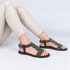 Rasteira Zatta Strass Norma Preto Onix