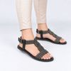Rasteira Zatta Strass Norma Preto Onix