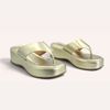 Tamanco Zatta De Dedo  Flatform Luma Dourado