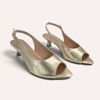 Sandália Zatta SlingbackBico Folha Dóris Dourado