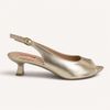 Sandália Zatta SlingbackBico Folha Dóris Dourado