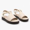 Sandália Zatta Flatform Fivela Lateral Valquiria Off White