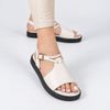 Sandália Zatta Flatform Fivela Lateral Valquiria Off White