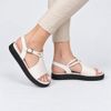 Sandália Zatta Flatform Fivela Lateral Valquiria Off White
