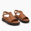 Sandália Zatta Flatform Fivela Lateral Valquiria Caramelo