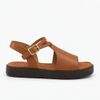 Sandália Zatta Flatform Fivela Lateral Valquiria Caramelo