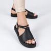 Sandália Zatta Flatform Fivela Lateral Valquiria Preta