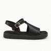 Sandália Zatta Flatform Fivela Lateral Valquiria Preta