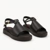 Sandália Zatta Flatform Fivela Lateral Valquiria Preta