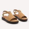 Sandália Zatta Flatform Fivela Lateral Valquiria Taupe