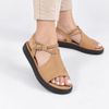 Sandália Zatta Flatform Fivela Lateral Valquiria Taupe
